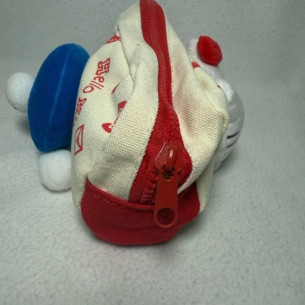 New. Hello Kitty Red and White Bag with Plush Character